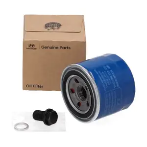 ORIGINAL Hyundai Kia &Ouml;lfilter + Schraube Tucson i20 i30 i40 Cee'D Rio Sportage 1.4 1.6