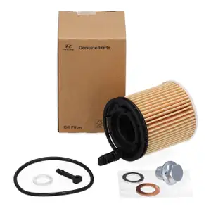 ORIGINAL Hyundai Kia &Ouml;lfilter + Schraube Kona Tucson i20 Sorento 4 Sportage 5 1.6 T-GDI