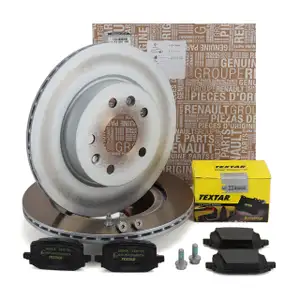 ORIGINAL Renault Bremsscheiben + TEXTAR Bremsbel&auml;ge Kangoo 3 bis 12.2023 hinten