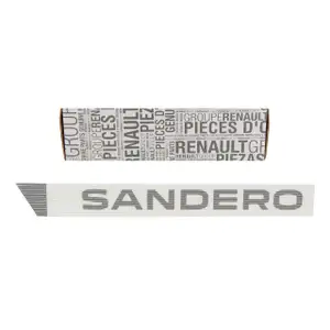 ORIGINAL Dacia Emblem Logo Schriftzug Plakette Schwarz Sandero 3 hinten 908905709R