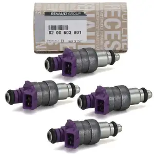 4x ORIGINAL Renault Einspritzventil Clio 1 2 Kangoo Twingo 1 1.2 16V 54-75 PS 8200603801