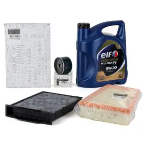 ORIGINAL Renault inspection kit + 5 L Elf Evolution 5W-30 for MEGANE II