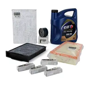 ORIGINAL Renault inspection kit + 5 L Elf Evolution 5W-30 for MEGANE II 1.5 dCi