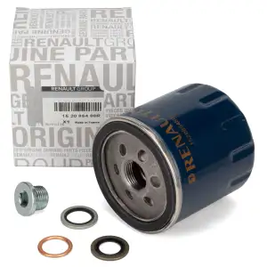 ORIGINAL RENAULT Ölfilter + Schraube Clio 4 Kadjar Kangoo Megane 3 4 Scenic 3 4 1.5 dCi