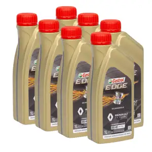 7L 7 Liter ORIGINAL Renault CASTROL EDGE 0W40 Motor&ouml;l &Ouml;l RN17RSA 7711943668