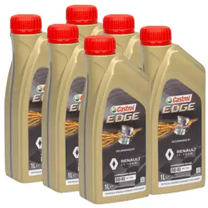 6L 6 Liter ORIGINAL Renault CASTROL EDGE 0W40 Motor&ouml;l &Ouml;l RN17RSA 7711943668