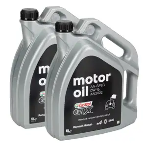 10L 10 Liter ORIGINAL Renault CASTROL GTX AN-SPEC Motor&ouml;l &Ouml;l 0W-16 AN2022 7711382295