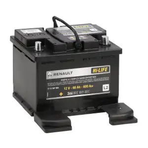 ORIGINAL Renault Dacia Autobatterie Batterie Hi-LIFE 12V 60Ah 600A 7711947964