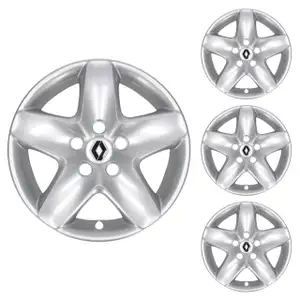 4x ORIGINAL Renault Radkappe ALTERNOVA 16 Zoll Silber Megane Scenic 3 403155279R