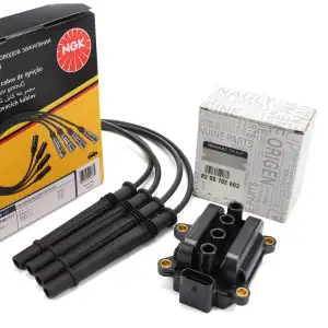 ORIGINAL Renault Zündspule + NGK Zündkabelsatz Clio 3 4 Kangoo Twingo 1 2 Logan 1.2 16V