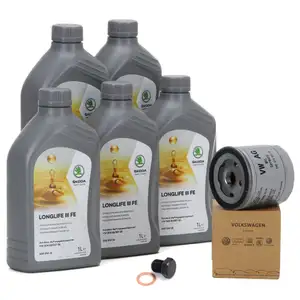 5L ORIGINAL SKODA 0W-30 Motoröl + Ölfilter Fabia Karoq Kodiaq Octavia Superb 1.0-1.5 TSI