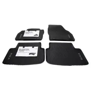 ORIGINAL Skoda rubber mats Floor mats Car mats Scala PR-K8R front + rear 4-piece set