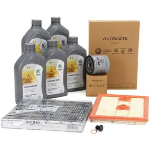 ORIGINAL SKODA filter set + 5L 0W30 engine oil Octavia 3 Superb 3 Kodiaq Fabia 3 1.2/1.4 TSI