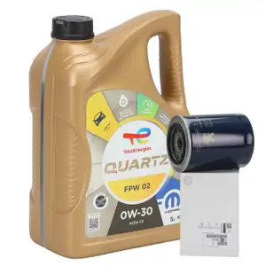 5L 5 liters TOTAL QUARTZ INEO FIRST 0W-30 + ORIGINAL PSA oil filter 1606267580