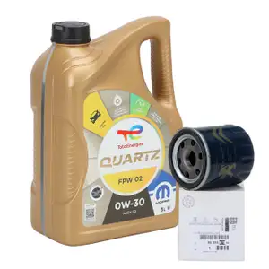5L 5 liters TOTAL QUARTZ INEO FIRST 0W-30 + ORIGINAL PSA oil filter 9808867880