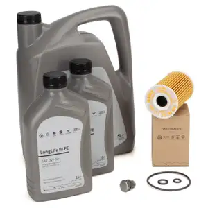 7L ORIGINAL VW 0W30 Motor&ouml;l + &Ouml;lfilter Golf 6 Passat Tiguan Touran T5 T6 1.6/2.0 TDI