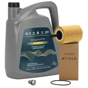 5L ORIGINAL VW Motor&ouml;l &Ouml;l 0W30 LONGLIFE III FE + &Ouml;lfilter 071115562A 1.2-2.5TDI