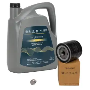 5L ORIGINAL VW Motor&ouml;l &Ouml;l 0W30 LONGLIFE III FE + &Ouml;lfilter 030115561AN 1.0-1.6