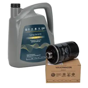 5L ORIGINAL VW engine oil 0W30 LONGLIFE III FE + oil filter 06J115403Q 1.8/2.0TSI