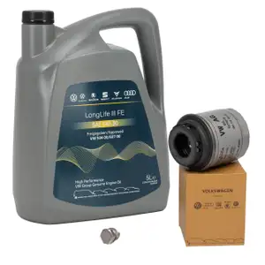 5L ORIGINAL VW Motor&ouml;l &Ouml;l 0W30 LONGLIFE III FE + &Ouml;lfilter 03C115561H 1.2/1.4TSI