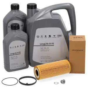 7L ORIGINAL AUDI VW 0W30 Motoröl + Ölfilter A4 B7 B8 A5 A6 A7 A8 Q5 Q7 Touareg 7P 2.4-3.2