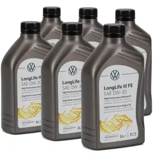 6 liters ORIGINAL VW engine oil 0W-30 LONGLIFE III FE 504.00 507.00 GS55545C2