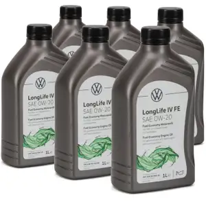 6L 6 Liter ORIGINAL VW 0W-20 LONGLIFE IV FE Motor&ouml;l &Ouml;l 508.00 509.00 GS65577C2