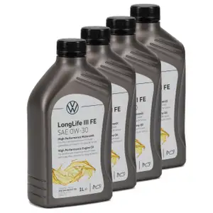 4L 4 liters ORIGINAL VW engine oil Oil 0W-30 LONGLIFE III FE 504.00 507.00 GS55545C2