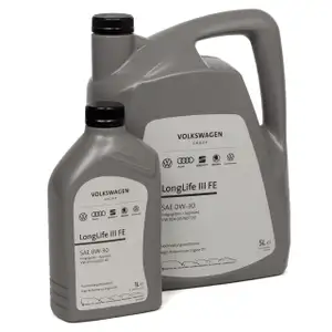 6 liters ORIGINAL VW engine oil 0W30 LONGLIFE III FE 504.00 507.00 GS55545M2/M4