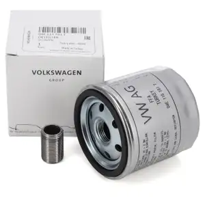 ORIGINAL VW Ölfilter 04E115561AC + Schraubstutzen Golf 7 8 Passat Polo Tiguan 1.0-1.5 TSI