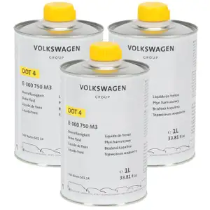 3L 3 Liter ORIGINAL AUDI VW SEAT SKODA Bremsfl&uuml;ssigkeit DOT 4 VW NORM 501 14 B000750M3
