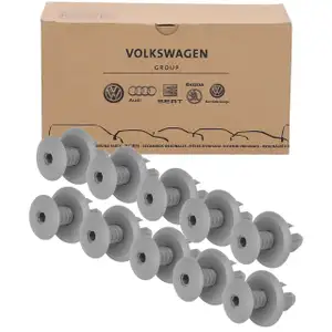 10x ORIGINAL VW Clip Innen-/Au&szlig;enverkleidung Artgrey Golf Passat T4 T5 T6 7H0867299 3U6