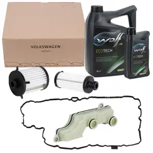 ORIGINAL AUDI Hydraulikfilter Satz + 6L WOLF Getriebeöl A4 B9 A5 F5 A6 C7 C8 A7 Q5 8RB FY