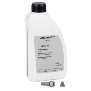 1L 1 Liter ORIGINAL VW Lamellenkupplung-Öl + 2x Ölablassschraube Haldex