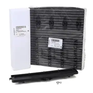 ORIGINAL VW Innenraumfilter ANTIALLERGEN + Abdeckung Golf 7 8 Passat B8 Tiguan Touran