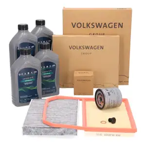 ORIGINAL VW Filterset Filterpaket + 4L 0W20 Motor&ouml;l Up 1.0 65 PS DSGC 08.2020-11.2023