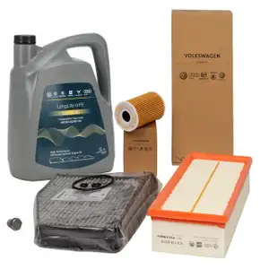 ORIGINAL VW Inspektionskit + 5L 0W30 Motor&ouml;l f&uuml;r A3 8P Golf 5 6 Passat 1.6/2.0TDI