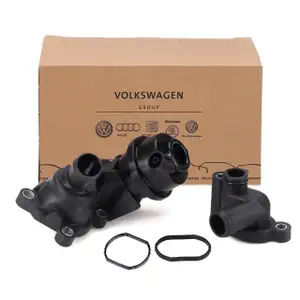 ORIGINAL VW Audi K&uuml;hlmittelflansch + K&uuml;hlmittelregler A4 A5 A6 A7 Q5 Q7 Touareg 3.0 TDI