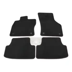 ORIGINAL VW Textilmatten Automatten Fu&szlig;matten Satz 4-tlg Schwarz Rot Golf 8 5G1863011 IQV