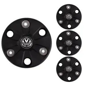 4x ORIGINAL VW Abdeckkappe Radnabe 16 Zoll Schwarz Crafter SX SY SZ 2N0601151A LDO