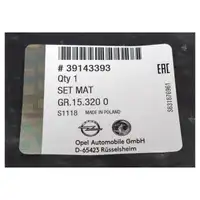 ORIGINAL GM Opel Gummimatten Fu&szlig;matten Automatten Satz CORSA D E vorne 13483186