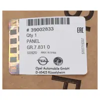 ORIGINAL Opel Sto&szlig;stange Sto&szlig;f&auml;nger Hecksto&szlig;stange Corsa E hinten 39002833