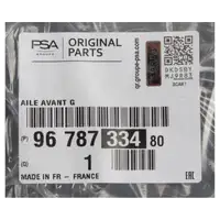 ORIGINAL Peugeot Kotfl&uuml;gel Fender 2008 I (CU_) vorne links 9678733480