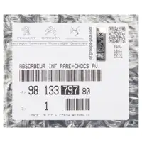 ORIGINAL Citroen Aufprallschutz Sto&szlig;stangenverst&auml;rkung C3 III vorne 9813379780