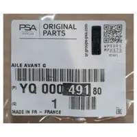 ORIGINAL PSA CITROEN Kotfl&uuml;gel Fender C3 Aircross 2 vorne links YQ00049180