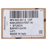 ORIGINAL Audi radiator grille radiator grille GRAY A3 8PA 8P1 up to model year 2008 8P4853651 A1QP