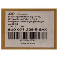 ORIGINAL Audi Sto&szlig;f&auml;nger Grill Aerodynamik Q3 8U bis 05.2012 vorne 8U0071229 9AX