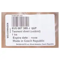 ORIGINAL Skoda door seal rubber seal driver's door Fabia 3 front left 6V0867365J 5AP