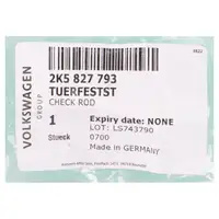 ORIGINAL VW T&uuml;rfeststeller Feststeller Caddy 3 4 ab 2011 mit Fl&uuml;gelt&uuml;ren hinten 2K5827793