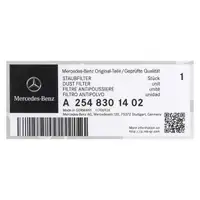 ORIGINAL Mercedes Innenraumfilter W205 W206 W213 W214 X254 C254 EQE EQS 2548301402